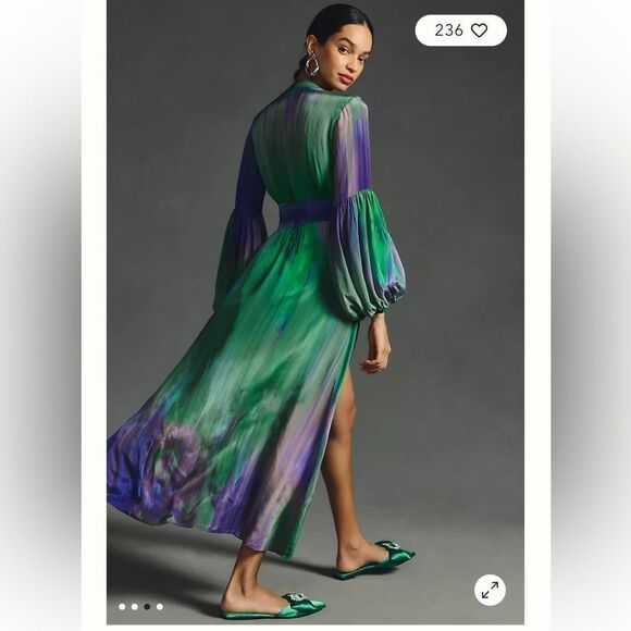Anthropologie Dresses & Skirts - Anthropologie Siddhartha Bansal Long-Sleeve Wrap Dress